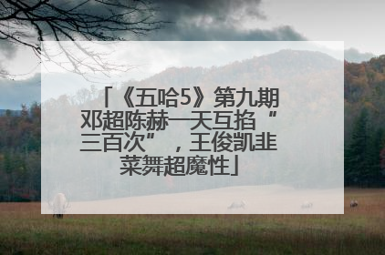 《五哈5》第九期邓超陈赫一天互掐“三百次”，王俊凯韭菜舞超魔性