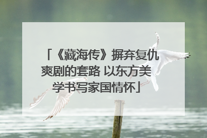 《藏海传》摒弃复仇爽剧的套路 以东方美学书写家国情怀