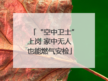 “空中卫士”上岗 家中无人也能燃气安检