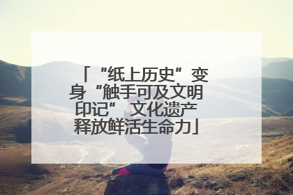 “纸上历史”变身“触手可及文明印记” 文化遗产释放鲜活生命力
