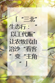 “三北”生态行：“以工代赈”让农牧民由治沙“看客”变“主角”