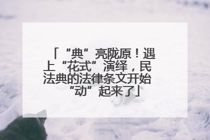 “典”亮陇原！遇上“花式”演绎，民法典的法律条文开始“动”起来了