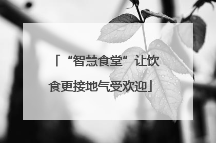“智慧食堂”让饮食更接地气受欢迎