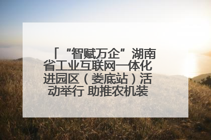 “智赋万企”湖南省工业互联网一体化进园区（娄底站）活动举行 助推农机装备产业高质量发展