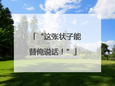 “这张状子能替俺说话！”