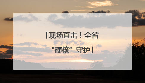 现场直击！全省“硬核”守护