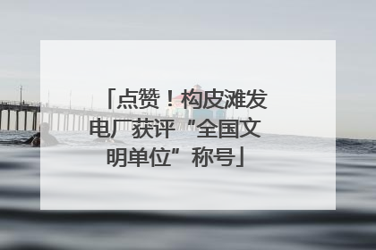 点赞！构皮滩发电厂获评“全国文明单位”称号