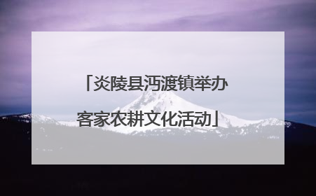 炎陵县沔渡镇举办客家农耕文化活动