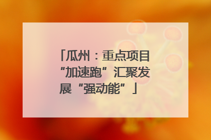 瓜州：重点项目“加速跑”汇聚发展“强动能”