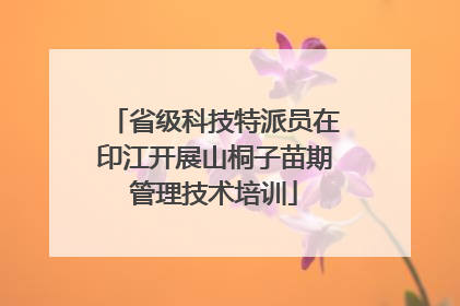 省级科技特派员在印江开展山桐子苗期管理技术培训