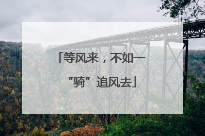 等风来，不如一“骑”追风去