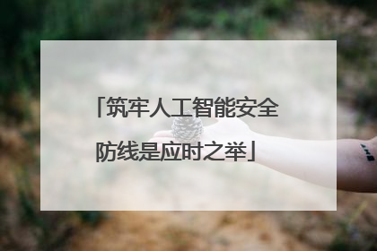 筑牢人工智能安全防线是应时之举