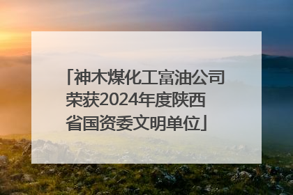神木煤化工富油公司荣获2024年度陕西省国资委文明单位