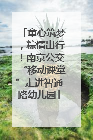 童心筑梦，粽情出行！南京公交“移动课堂”走进智通路幼儿园