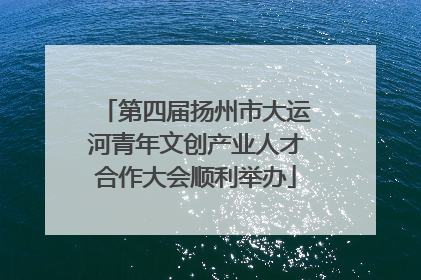 第四届扬州市大运河青年文创产业人才合作大会顺利举办