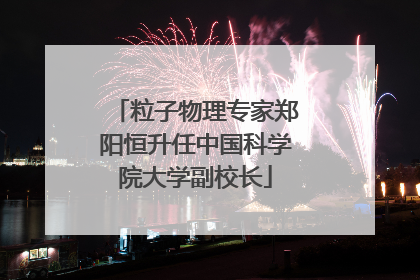粒子物理专家郑阳恒升任中国科学院大学副校长