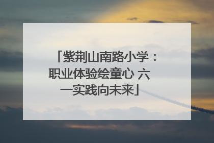 紫荆山南路小学：职业体验绘童心 六一实践向未来