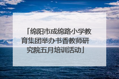 绵阳市成绵路小学教育集团举办书香教师研究院五月培训活动