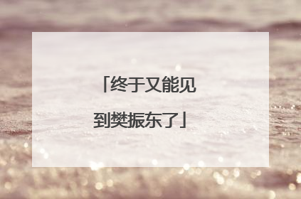 终于又能见到樊振东了