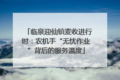 临泉迎仙镇麦收进行时：农机手“无忧作业”背后的服务温度