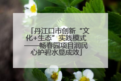 丹江口市创新“文化+生态”实践模式——畅春园项目润民心护碧水显成效