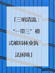三明清流：“一带三”模式破局林业执法困境