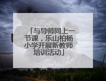 与导师同上一节课，乐山柏杨小学开展新教师培训活动
