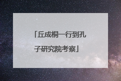 丘成桐一行到孔子研究院考察