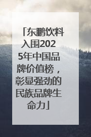 东鹏饮料入围2025年中国品牌价值榜，彰显强劲的民族品牌生命力