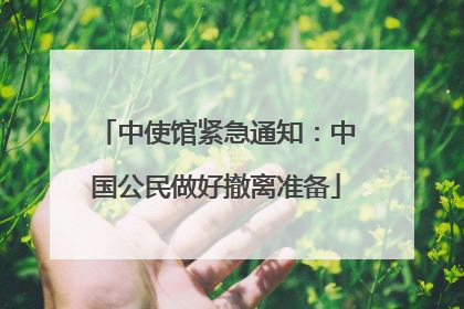 中使馆紧急通知：中国公民做好撤离准备