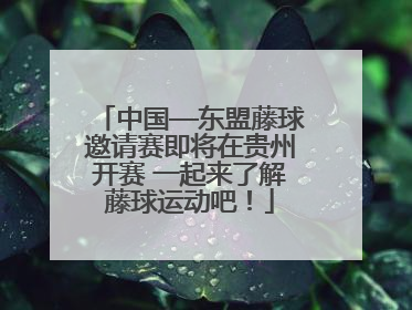 中国—东盟藤球邀请赛即将在贵州开赛 一起来了解藤球运动吧！