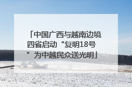 中国广西与越南边境四省启动“复明18号”为中越民众送光明