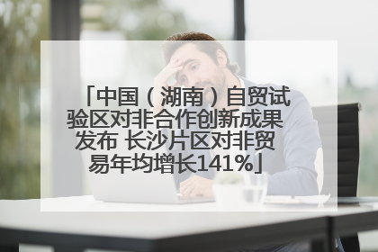 中国（湖南）自贸试验区对非合作创新成果发布 长沙片区对非贸易年均增长141%