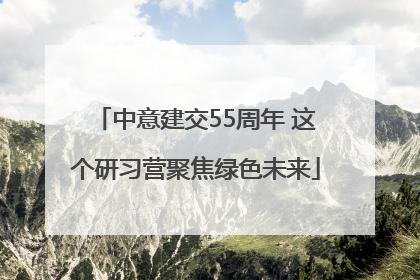 中意建交55周年 这个研习营聚焦绿色未来