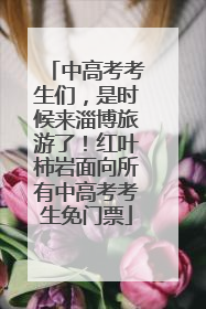 中高考考生们，是时候来淄博旅游了！红叶柿岩面向所有中高考考生免门票