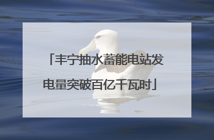 丰宁抽水蓄能电站发电量突破百亿千瓦时
