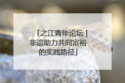 之江青年论坛｜非遗助力共同富裕的实践路径