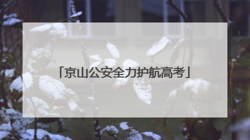 京山公安全力护航高考
