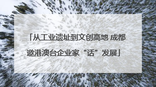 从工业遗址到文创高地 成都邀港澳台企业家“话”发展