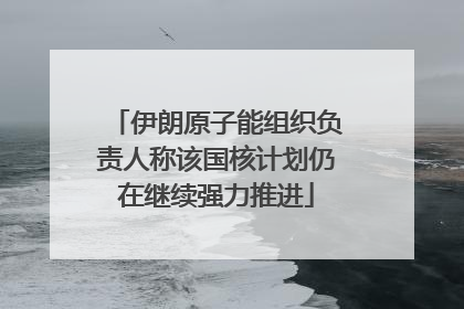 伊朗原子能组织负责人称该国核计划仍在继续强力推进