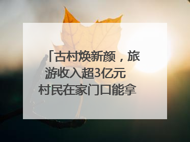 古村焕新颜，旅游收入超3亿元 村民在家门口能拿3份工资｜万千气象看四川