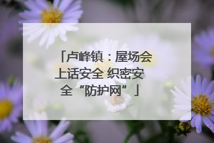 卢峰镇：屋场会上话安全 织密安全“防护网”