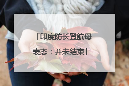 印度防长登航母表态：并未结束