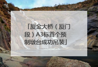 厦金大桥（厦门段）A3标首个预制墩台成功吊装