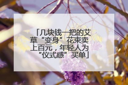 几块钱一把的艾草“变身”花束卖上百元，年轻人为“仪式感”买单