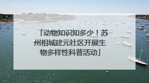 动物知识知多少！苏州相城建元社区开展生物多样性科普活动