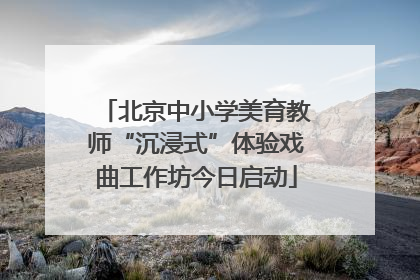 北京中小学美育教师“沉浸式”体验戏曲工作坊今日启动