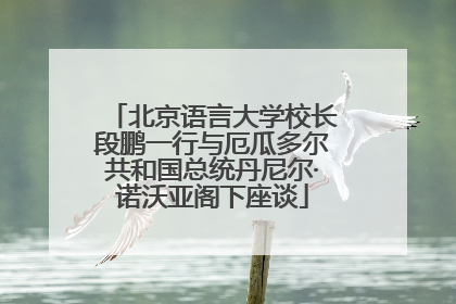 北京语言大学校长段鹏一行与厄瓜多尔共和国总统丹尼尔·诺沃亚阁下座谈
