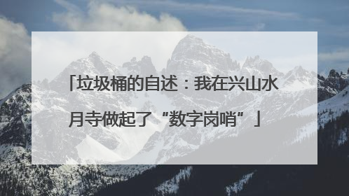 垃圾桶的自述：我在兴山水月寺做起了“数字岗哨”