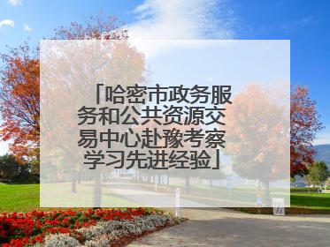 哈密市政务服务和公共资源交易中心赴豫考察学习先进经验